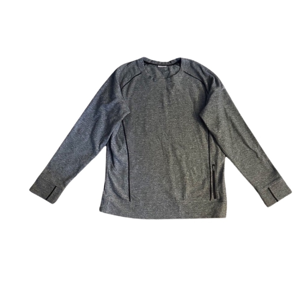 Columbia men’s crew neck pullover sweatshirt grey black size medium